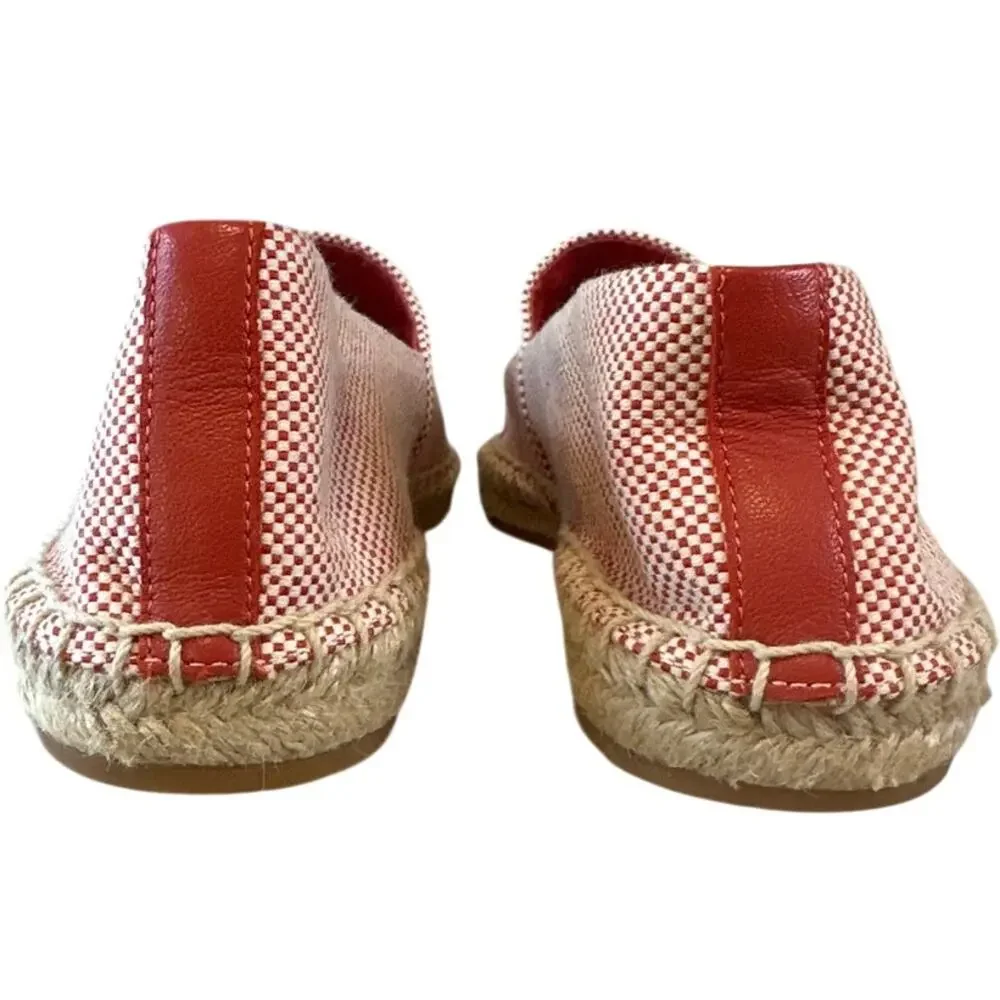 Tory Burch Red Check Espadrilles 8 Colorblock‎